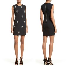 NWT Ted Baker Mareey Sparkle Jeweled Little Black Dress Size 4 US MSRP $295