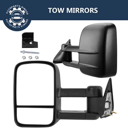 Pair Manual Tow Mirrors For 88-98 Chevy GMC C1500 C2500 C3500 K1500 K2500 K3500