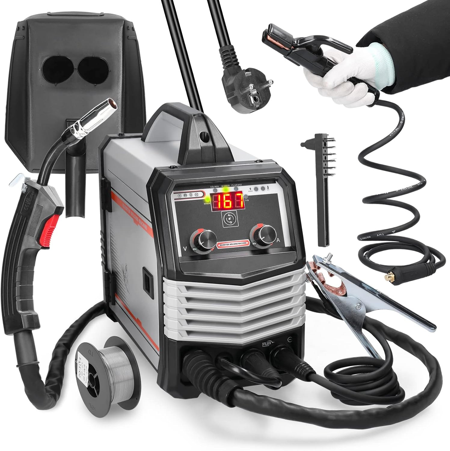 Poste à souder MIG MMA MAG TIG 300A 220V onduleur IGBT portable