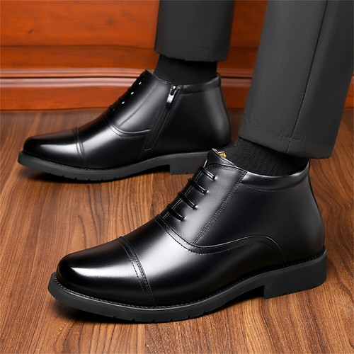 Para hombre Impermeables Botas de Nieve Cálidas Invierno Top Alto Negocios Formales Zapatos de Cuero - Imagen 6 de 12