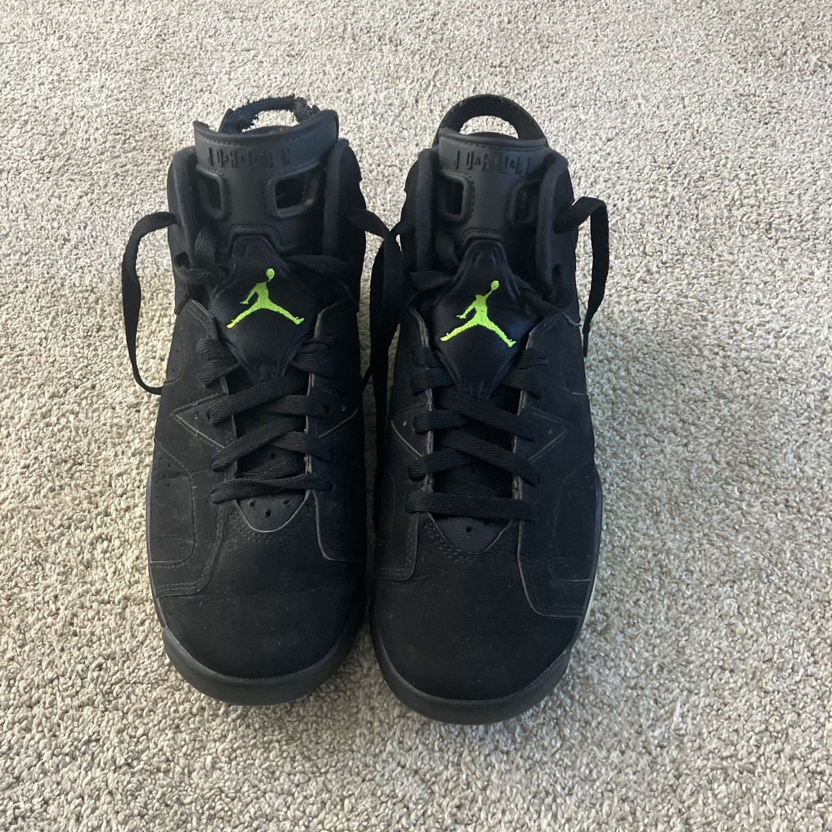 Air Jordan Retro Gs Electric Green Size 7Y 384665-003 Black