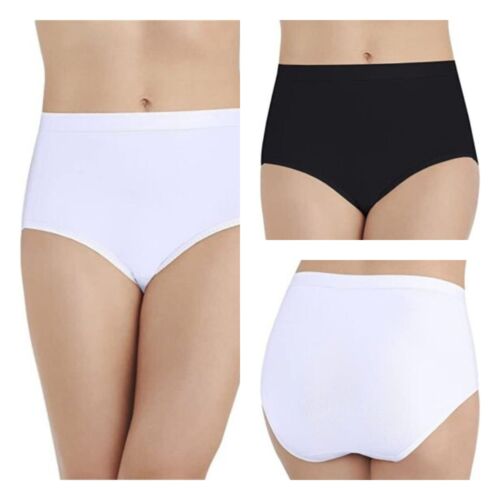 Vanity Fair White Black Comfort Where It Counts Brief 13163 7 8 10 NWT - Picture 1 of 6
