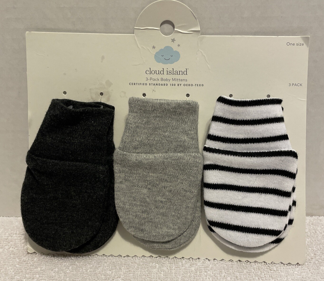 Target Cloud Island 3 Pack Baby Mittens - Gender Neutral - One Size - Oeko Tex