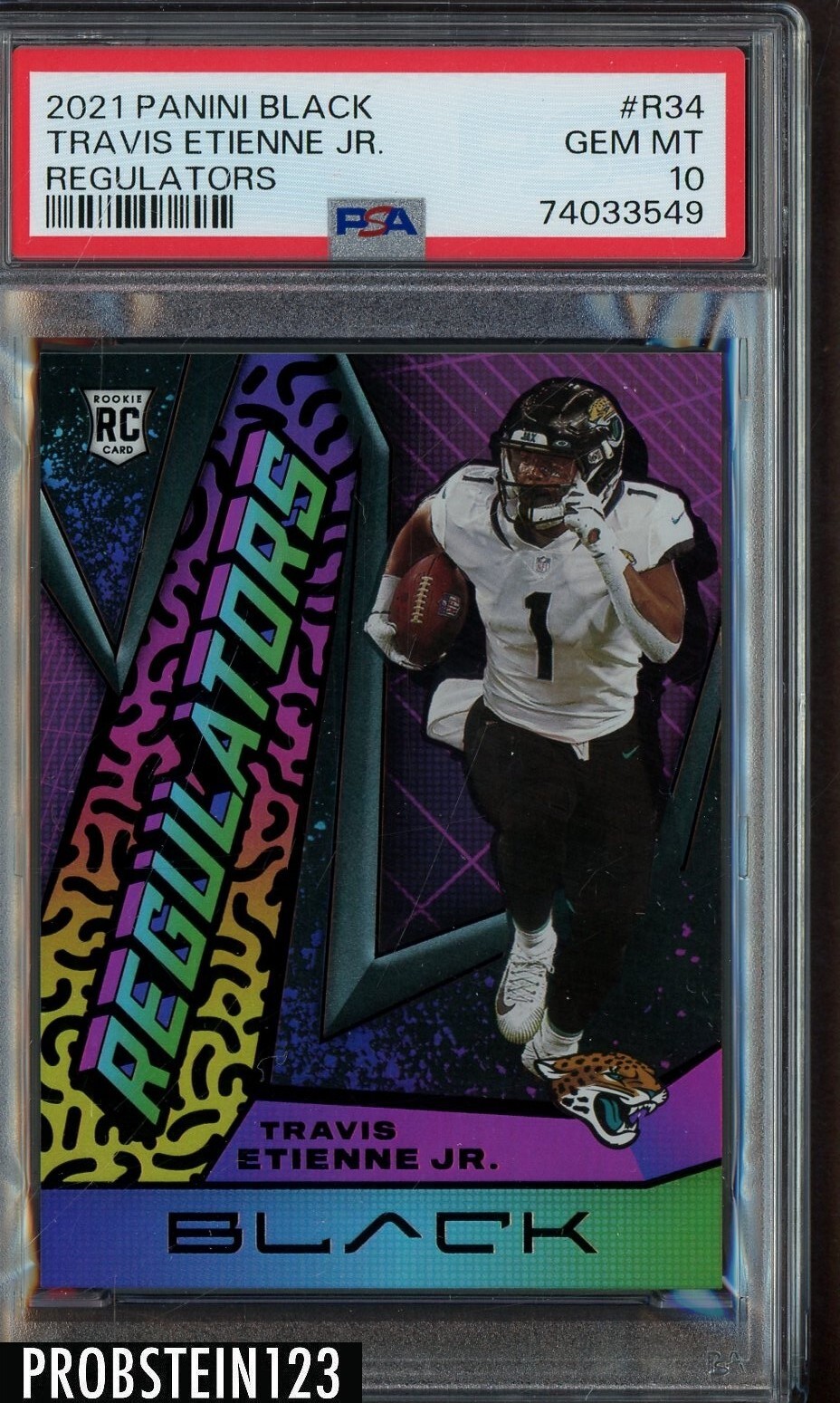 Travis Etienne Panini Black Regulators #R34 Base