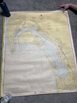 US West Coast Department of Commerce San Diego Bay Map 1976 37th Ed NOAA