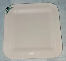 Square Dinner Serving Plate, Made In Portugal For Over And Back 11 1/4"