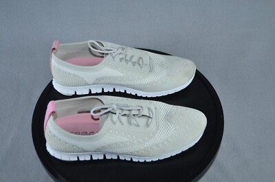 Women Cole Haan ZERØGRAND Wingtip Oxford Oyster Mushroom Stitchlite W24030 8.5B