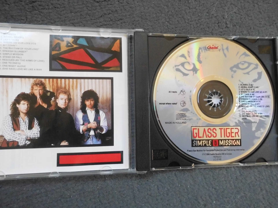 CD Glass Tiger - Simple Mission, Capitol 1990, sehr guter Zustand ! - Bild 2 von 3