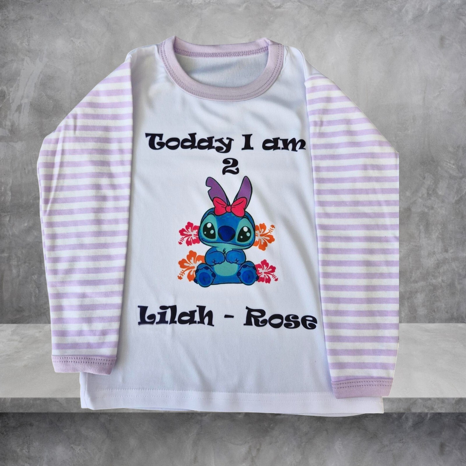 Personalised childrens birthday pyjamas Stitch (Lilo & Stitch) Theme image 2