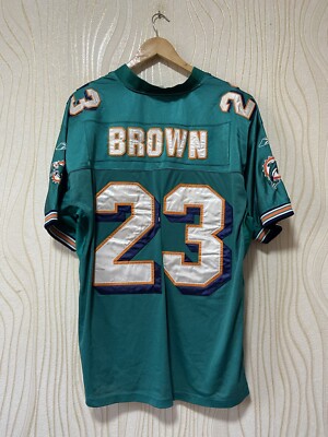 MIAMI DOLPHINS NFL SHIRT JERSEY REEBOK sz 52 MEN #23 RONNIE BROWN