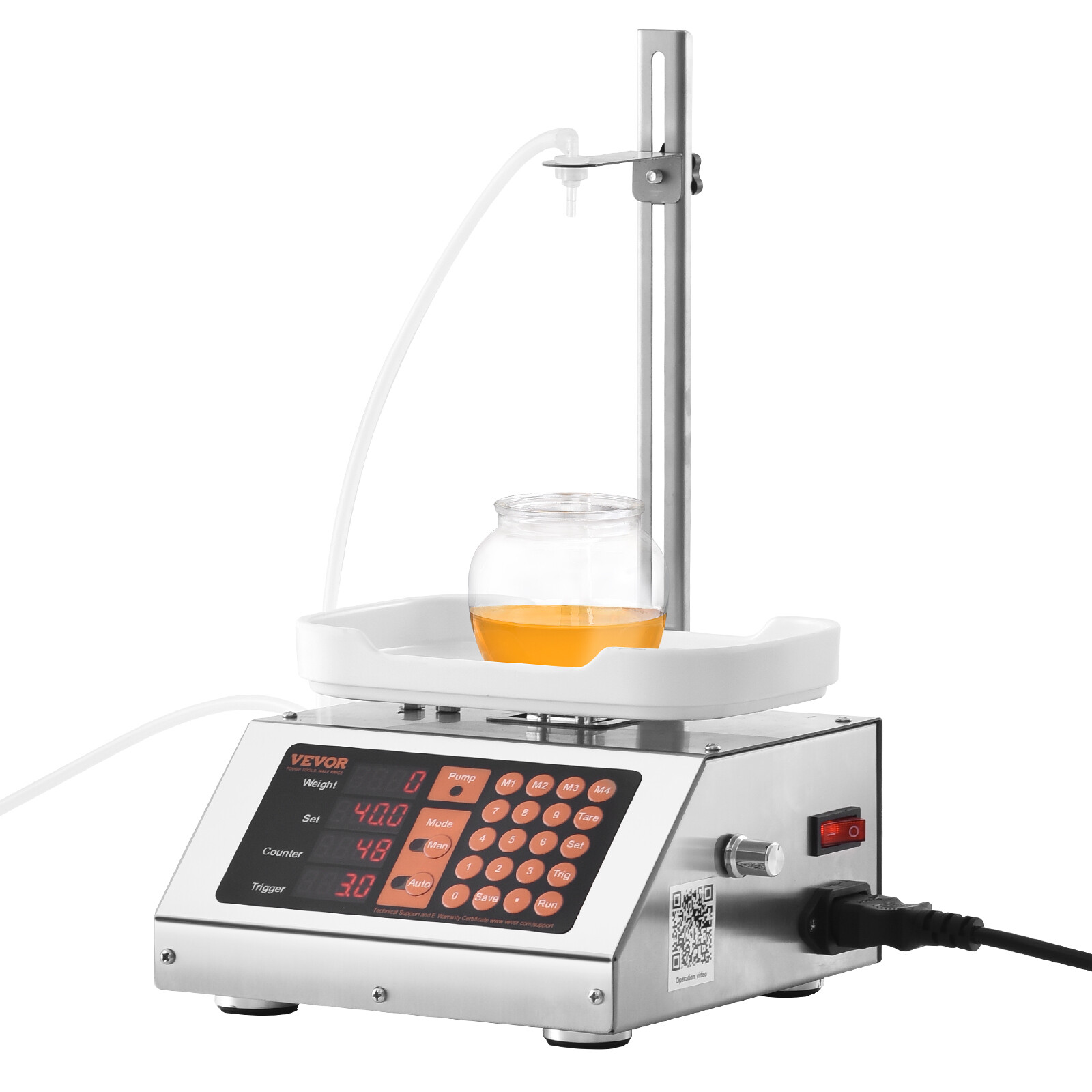 VEVOR Riempitrice Automatica per Liquidi Pompa Peristaltica Capacità tra 5-50g