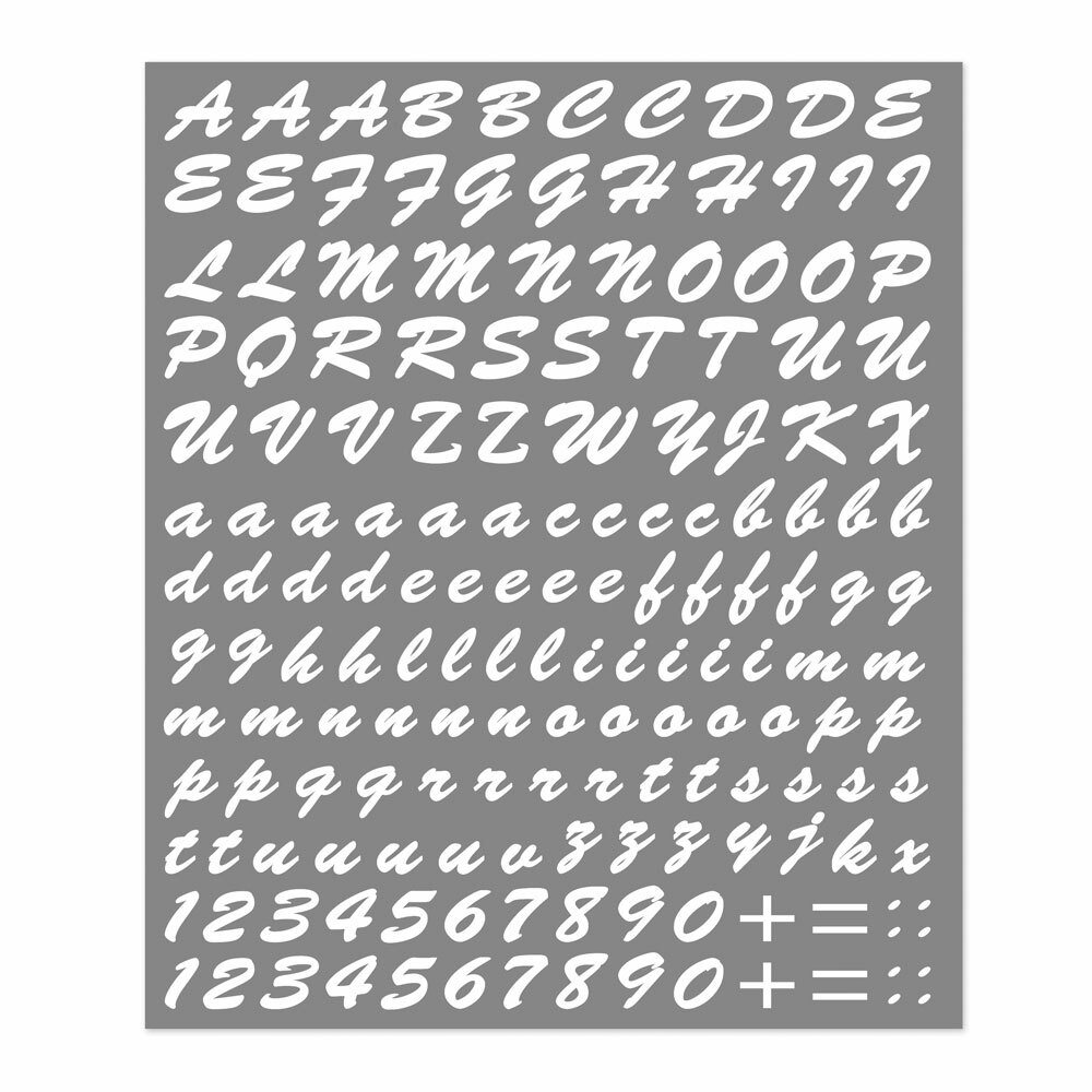 Kit Lettere Adesive Componibili Colore Bianco