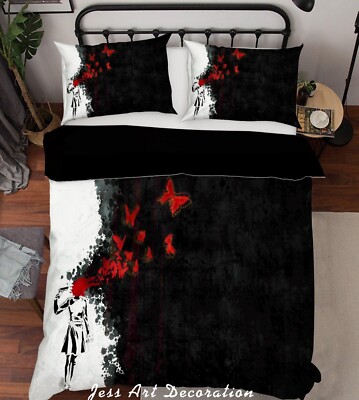 3D Woman Suicide Illustration Quilt Cover Set Bedding Sets Pillowcases Queen