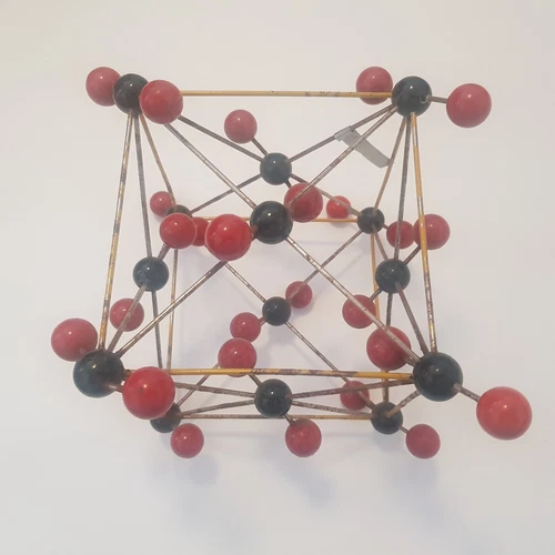 Vintage Bohemian Molecule Scientific Model Sculpture 18cm Modernist Czech 1950s