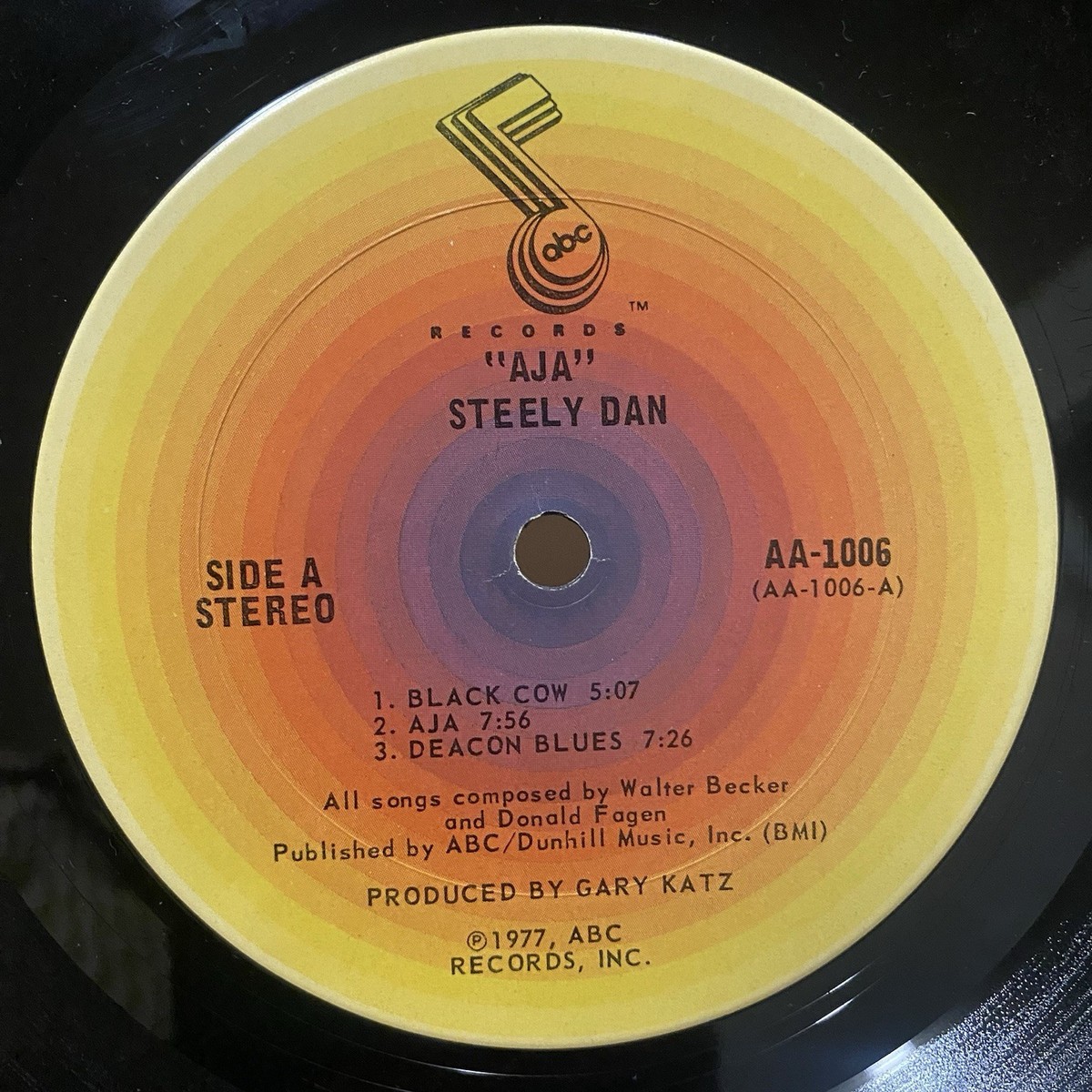 STEELY DAN Aja - 1977 RARE True 1st Press ABC LP AB-1006 w/ Inner