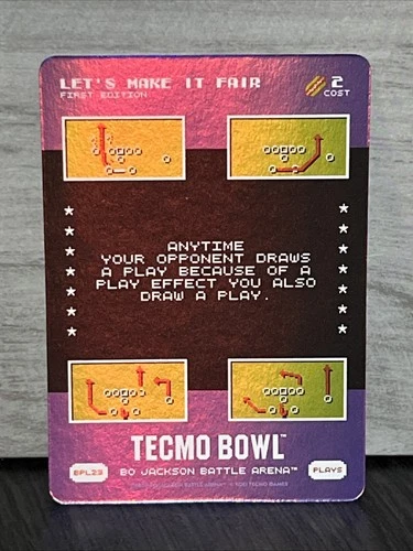 2026 Bo Jackson Battle Arena Tecmo Bowl BPL23 Let\'s Make It Fair Bonus Play SSP