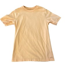 Wonder Nation T-Shirt Boy Sz S 6-7 Yellow Orange Solid Essential Casual Comfort