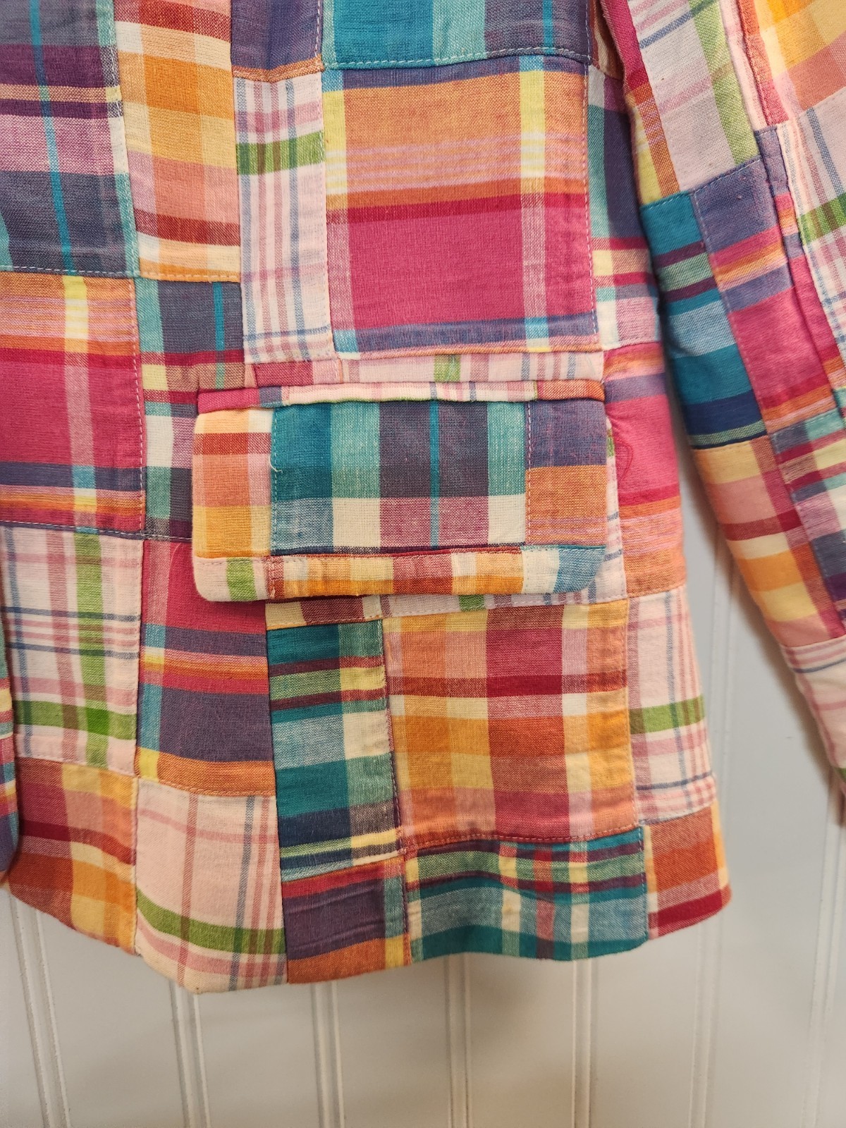 Sam Ty Women's Multicolor Patchwork Diamond Butto… - image 6