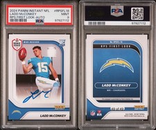 2024 Panini Instant Rps First Look Ladd Mcconkey Rookie Autograph RC 49/49 PSA 9