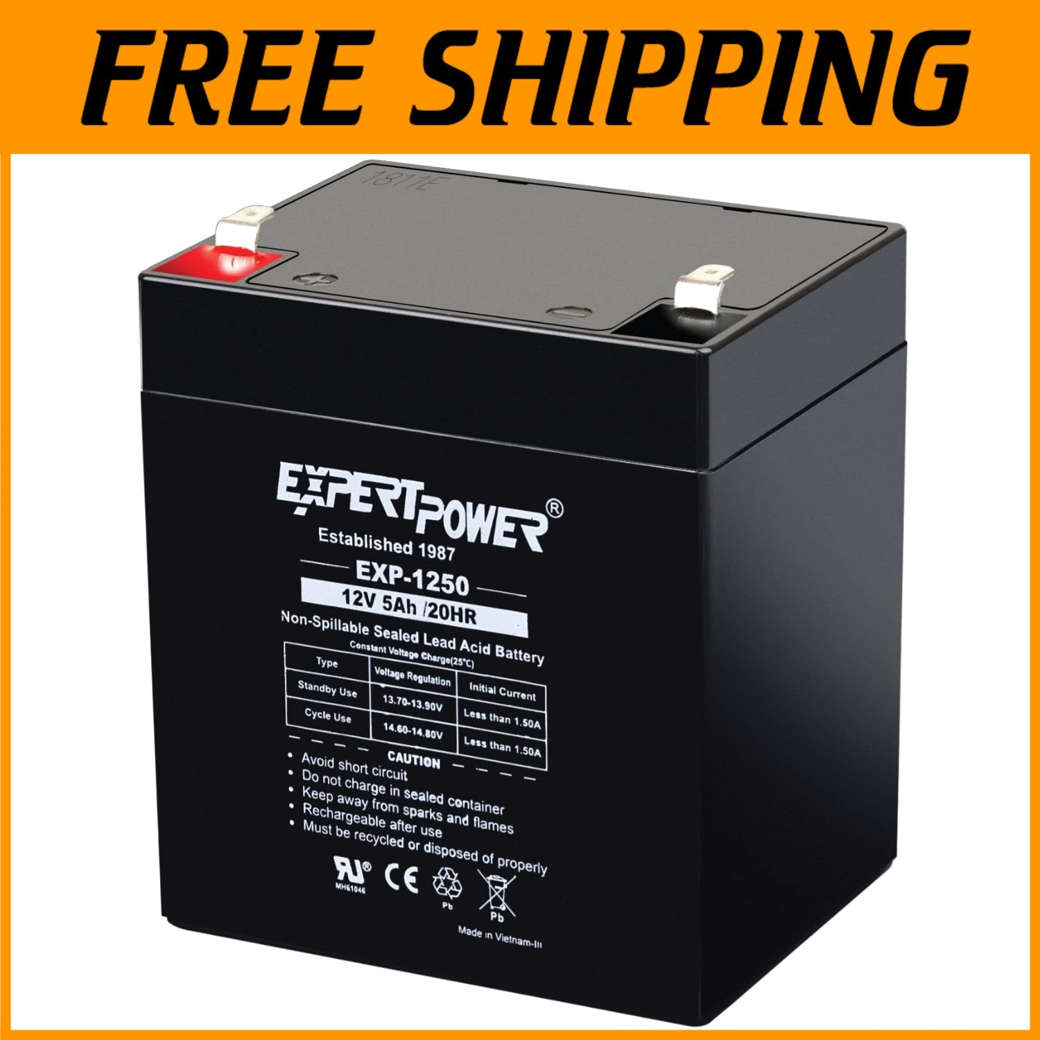 12v Battery - Rechargeable 5ah Backup