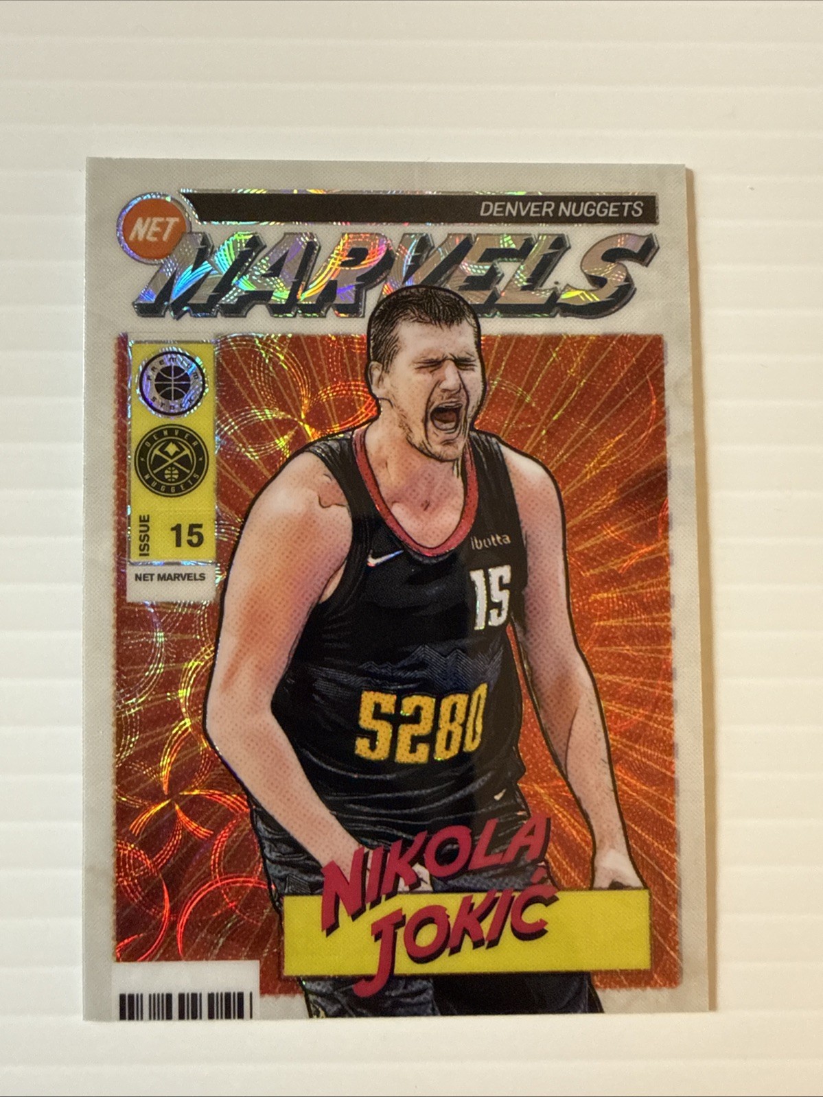 Nikola Jokic 2023-24 HOOPS Premium Stock Net Marvels Case Hit SSP
