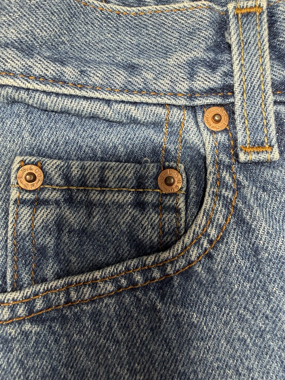 Levi's 550 Jeans Boys 12 Relaxed Cotton Straight Leg Medium Wash Denim Blue thumbnail 6