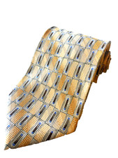 Ermenegildo Zegna Jacquard Design Silk Neck Tie Made In Italy 58 x 3.75