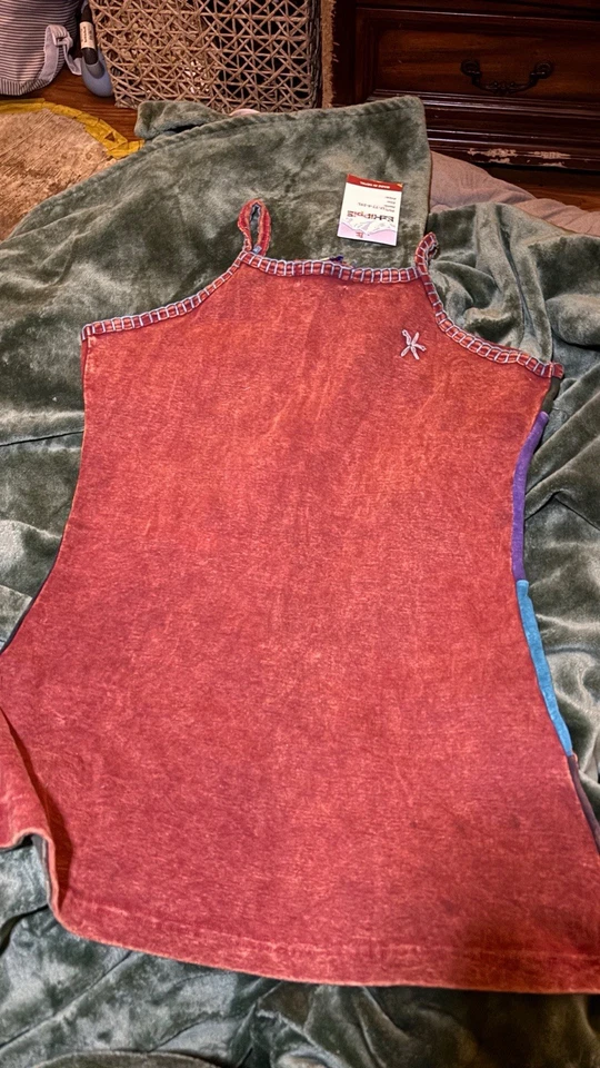 Camiseta sin mangas vintage boho retazos cami Y2K hippie festival de hadas años 00 90 talla XXL Foto 2 de 2