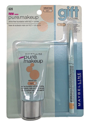 Maybelline New York Pure Makeup Foundation-620 NATURAL IVORY LIGHT 3 GIFT SET