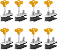 Window Locks, 8 Sets Sliding Security Window Lock with Key for Vertical Horizo