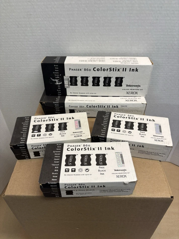 XEROX PHASER 860 COLORSTIX II INK BLACK INK LOT-19 Total Units-New Expired - Image 2 of 4