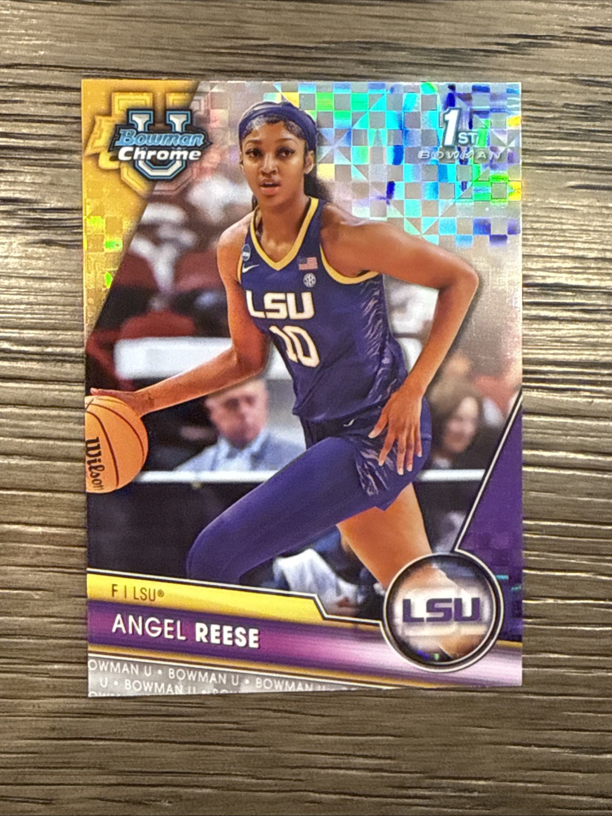 2023-24 Bowman University Chrome - Angel Reese #49 X Fractor (RC) #PNCARDS