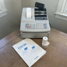 Casio PCR-360 Electronic Cash Register w/ Keys & Instruction Manual Tested!!!