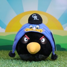 SAMPLE Angry Birds MLB Bomb Colorado Rockies Plush 5" 2014 CWT Collection