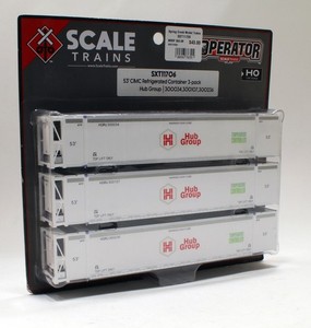 ScaleTrains (3PK) 53' Reefer Containers Hub Group 300034,300107,300236 HO 1/87