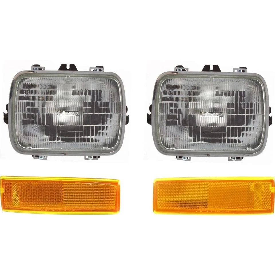 Fits 1991-1993 GMC Sonoma New Front Grille Assembly Headlights Corner Lights 5PC Foto 3 de 4