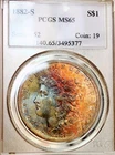 1882 S MORGAN DOLLAR PCGS MS65***SUPERB COLOR**RAINBOW PQ++  NR #64880