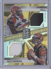 2014 Spectra Combo Rookie Jerseys Gold Prizm 9/25 AJ McCarron Jeremy Hill 2v6