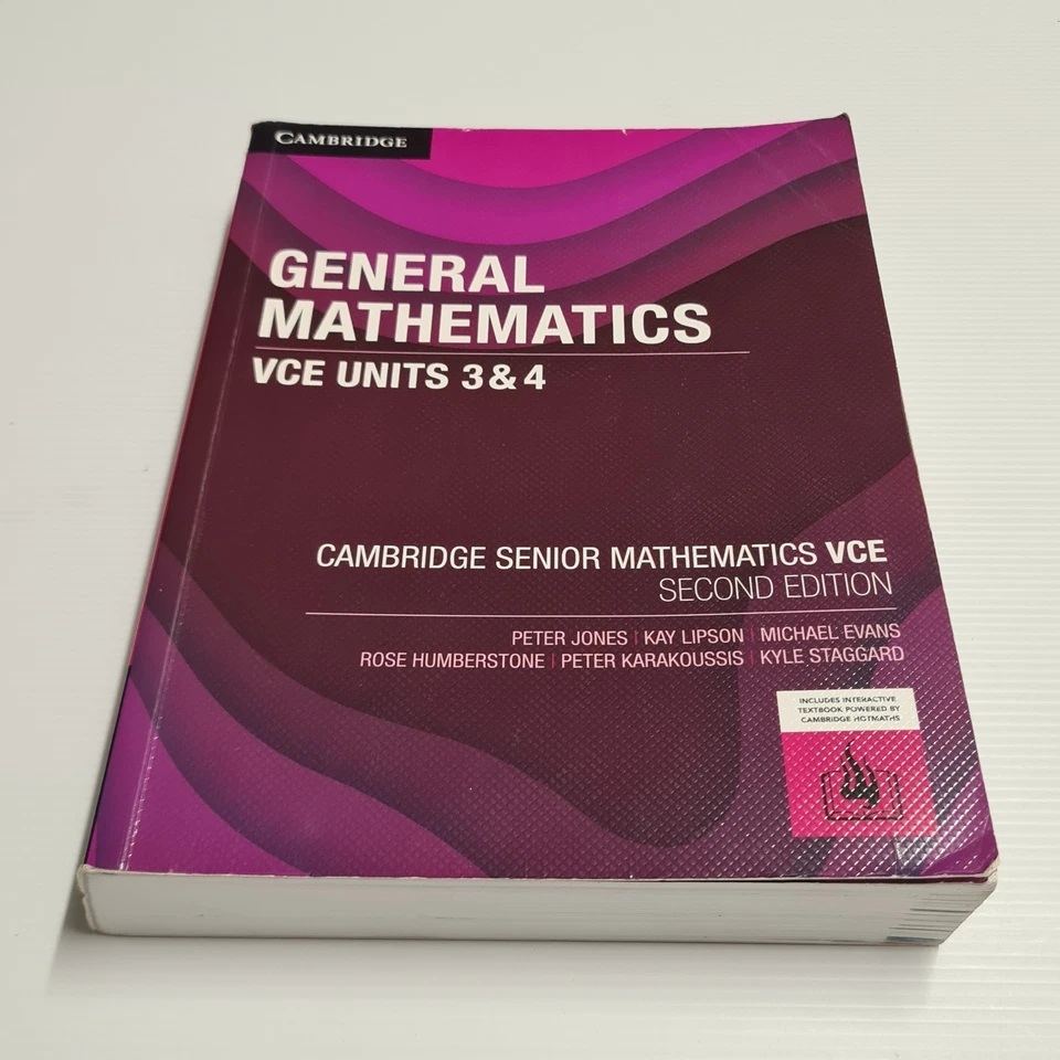 General Mathematics VCE Units 3&4 Cambridge Senior Maths 2nd Edition Textbook - Image 2 of 4