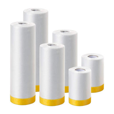 Tape and Drape, 6 Pack Masking Paper for Automotive Painting Covering (66-Feet,