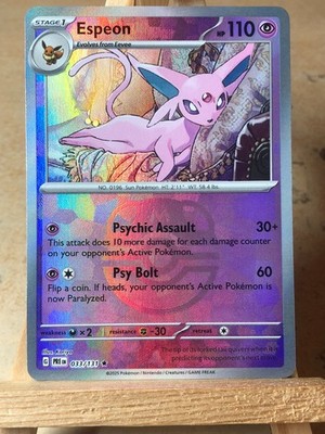 Pokémon Card Espeon 033/131 Master Ball Pattern Prismatic Evolutions - Near Mint