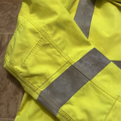 Carhartt Hi-Vis Reflective Safety Work Jacket Yellow/Black Sz M Class 3 Level 2 image 10