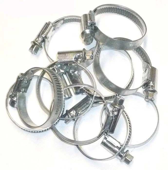 AGSYFFD Morsetti Per Tubi In Acciaio Zincato 23-29mm - Confezione 10 Pezzi Con Rivestimento In Gomma E Filetto M8 - 3