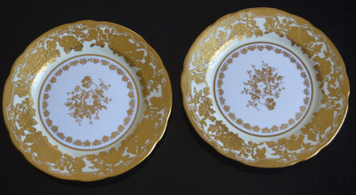Hammersley Grand Baroque Gold ZWEI Beilagen- oder Brotteller 6 Zoll Durchmesser