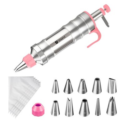 Dessert Decorating Syringe Set Icing Piping Kit Frosting Piping Kit Stainless...