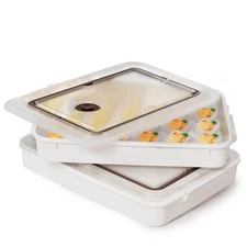Deviled Egg Containers with Lid, (Set of 2), Plastic Deviled Egg Tray Carrier...