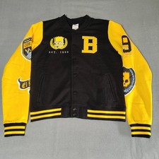 The Simpsons - Bart - Big Kids Size 14-16 Varsity Jacket - Black/Yellow