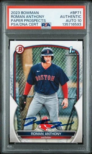 2023 Bowman Roman Anthony 1st Prospect IP Auto PSA 10 Red Sox #BP-71 Authentic