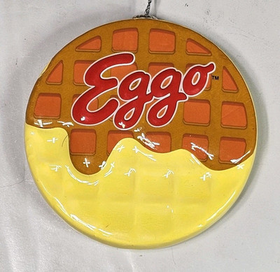 NWT Kellogg's Eggo Waffle Christmas Ornament Decoupage