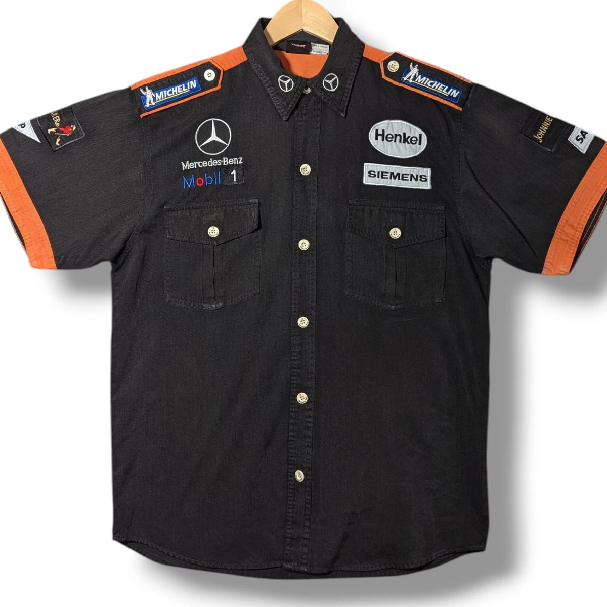 Mercedes-Benz × BRIEFING MS ボタンダウン ポロ L MS ドレス ボタンダウン 半袖ポロシャツ(半袖シャツ・ポロシャツ
